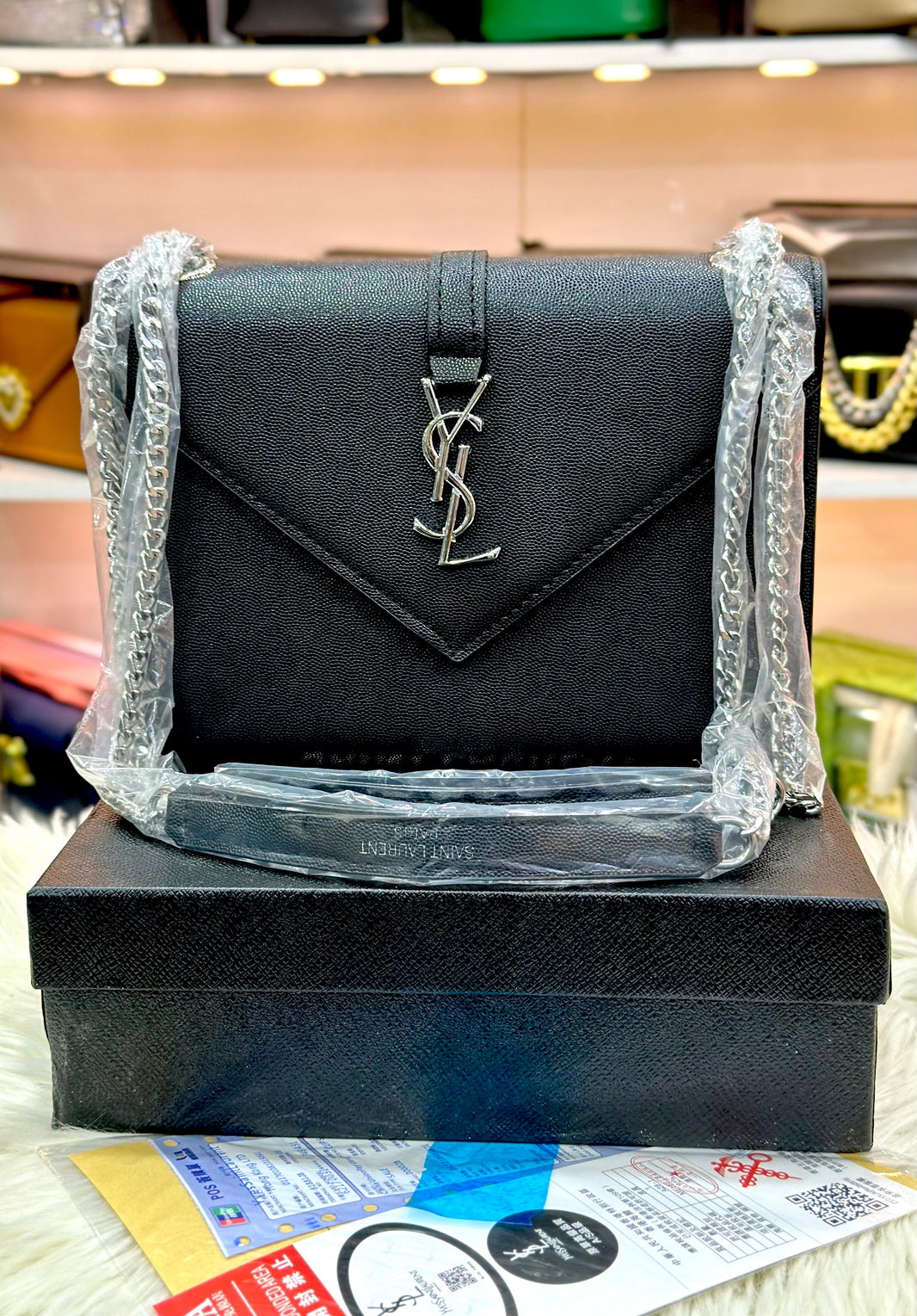 Saint Laurent Flap Cowhide Bag