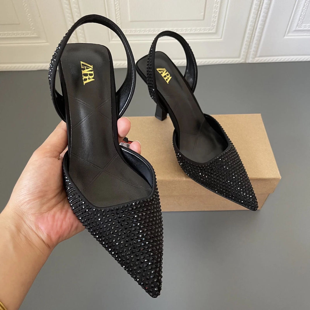 Zara Black Mash Heels