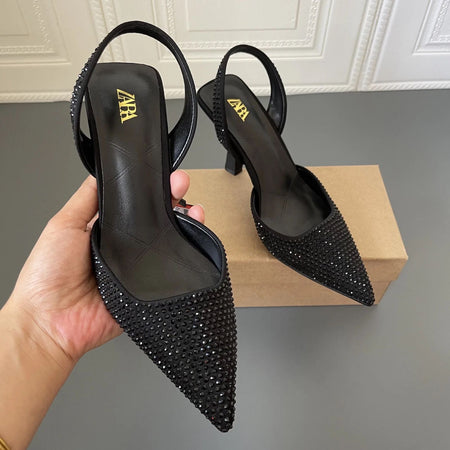 Zara Black Mash Heels