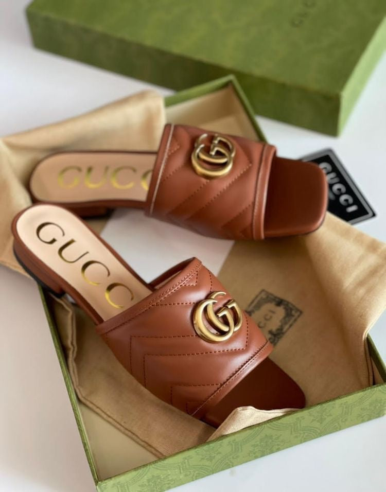 Gucci 'GG' Leather Crafted Sandals
