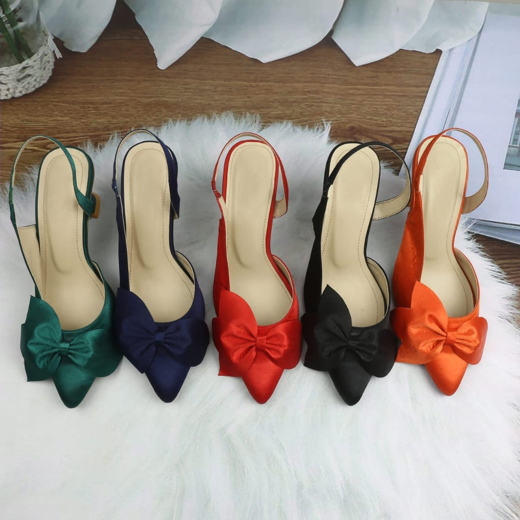 Zara Satin Kitten Heels