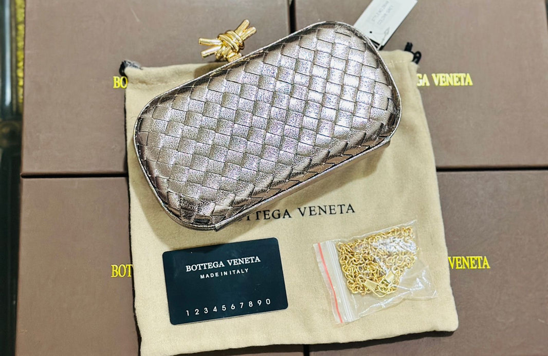 Bottega Veneta Patent Clutch