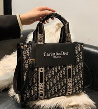 Christian Dior Canvas Top Handle Tote