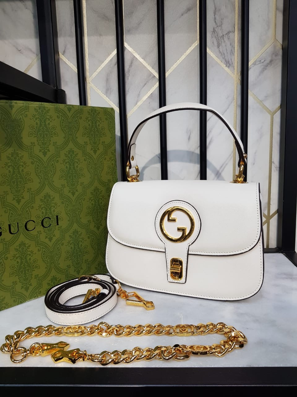 Gucci Small Top Handle Leather Bag