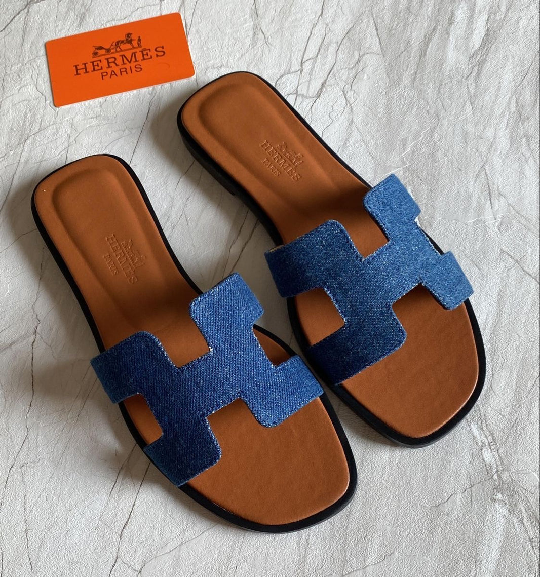 Hermes Denim Sandals
