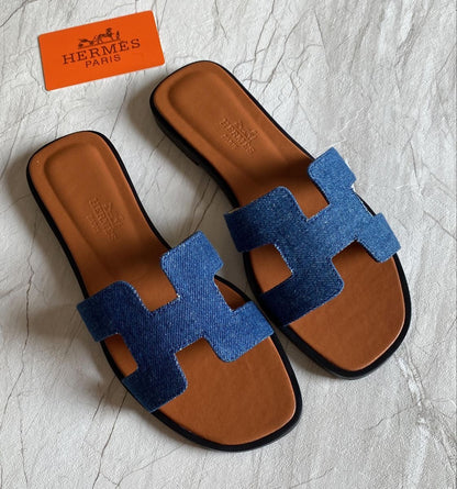 Hermes Denim Sandals