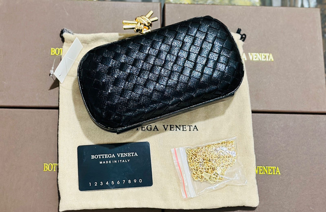 Bottega Veneta Patent Clutch