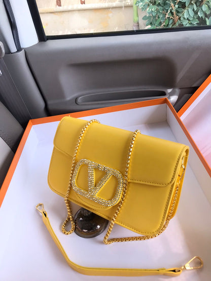 Valentino 'V' Diamontee Embossed Crossbody