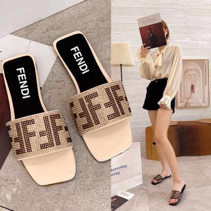 Fendi Diamond Studded Sandals