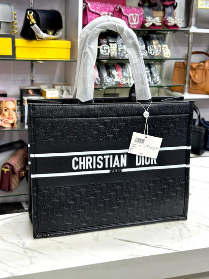 Christian Dior Leather Tote Bag