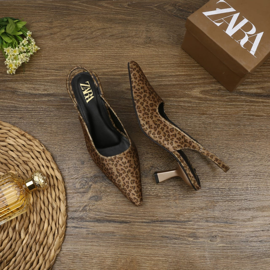 Zara Leopard Heels