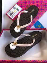 Michael Kors Pink Strap Wedges