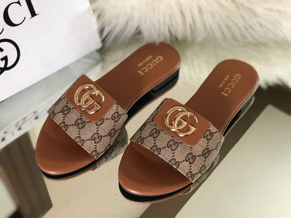 Gucci Canvas Signature Flats