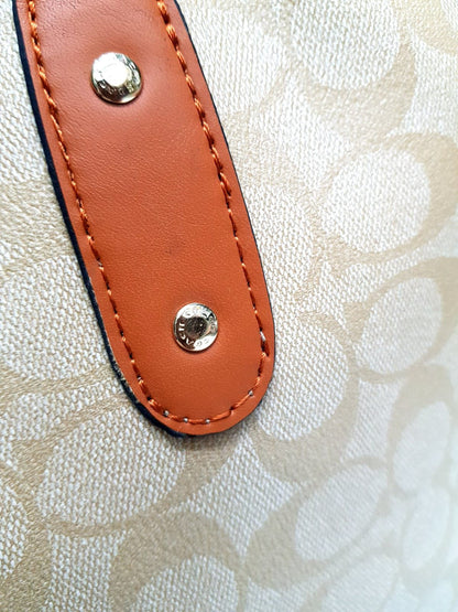 Coach Zip Top Tote Bag In Signature Canvas