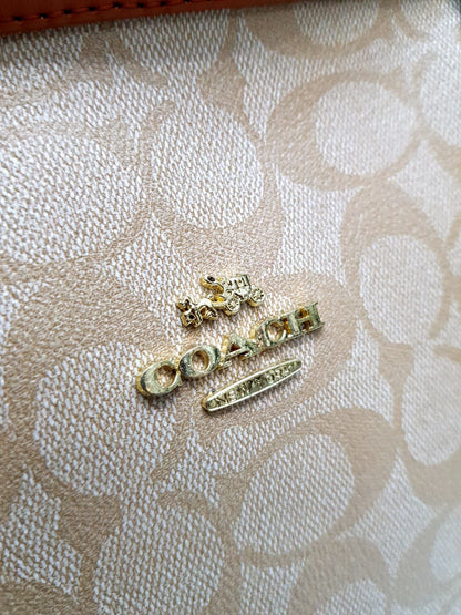 Coach Zip Top Tote Bag In Signature Canvas