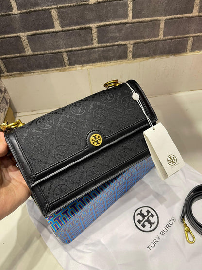 T MonoGram Black Shoulder Bag