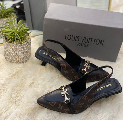 Lv Sophisticated Slingback Mules Heels