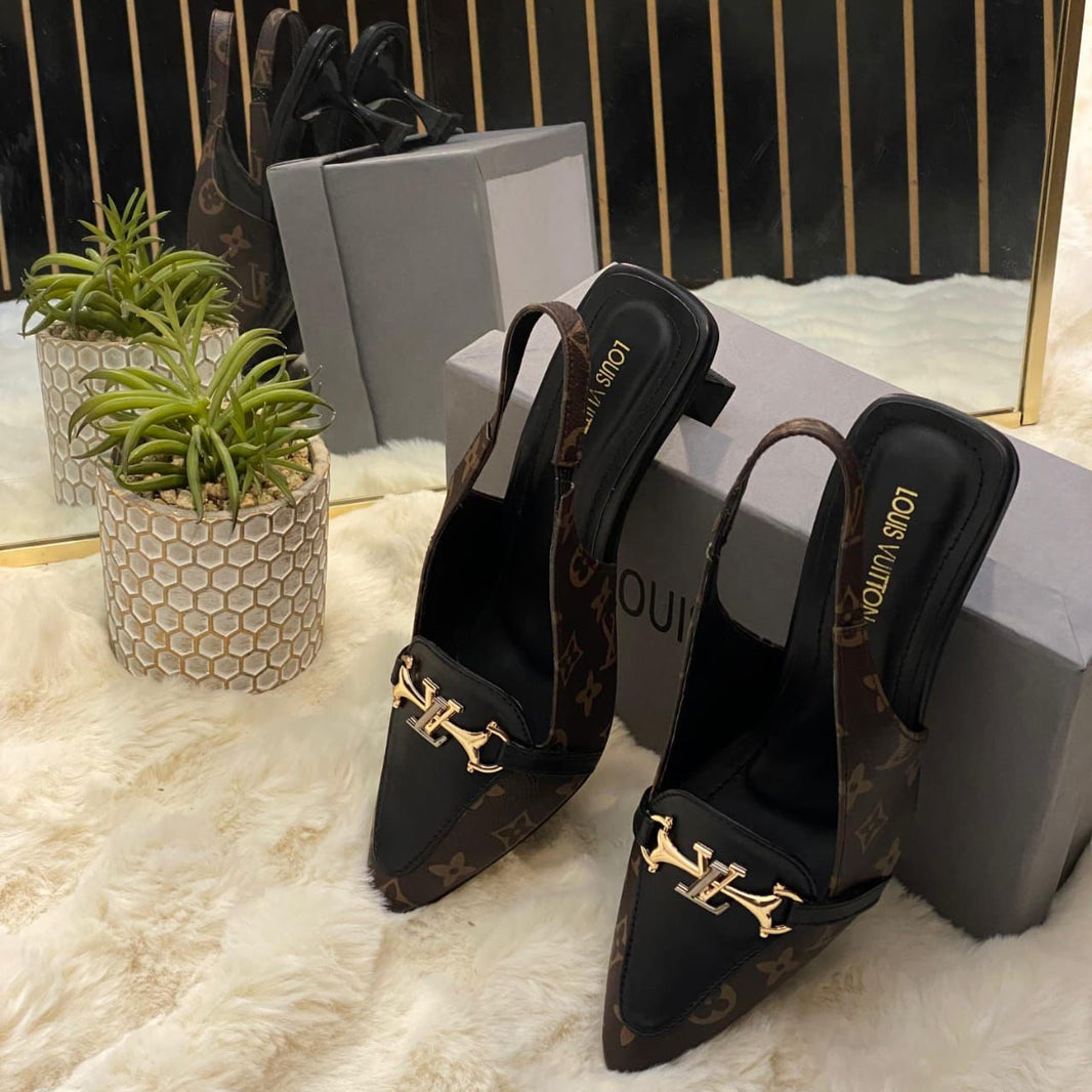 Lv Sophisticated Slingback Mules Heels