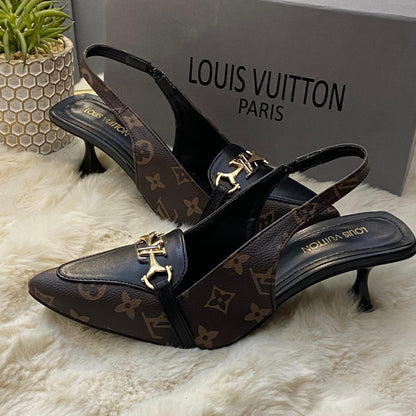 Lv Sophisticated Slingback Mules Heels