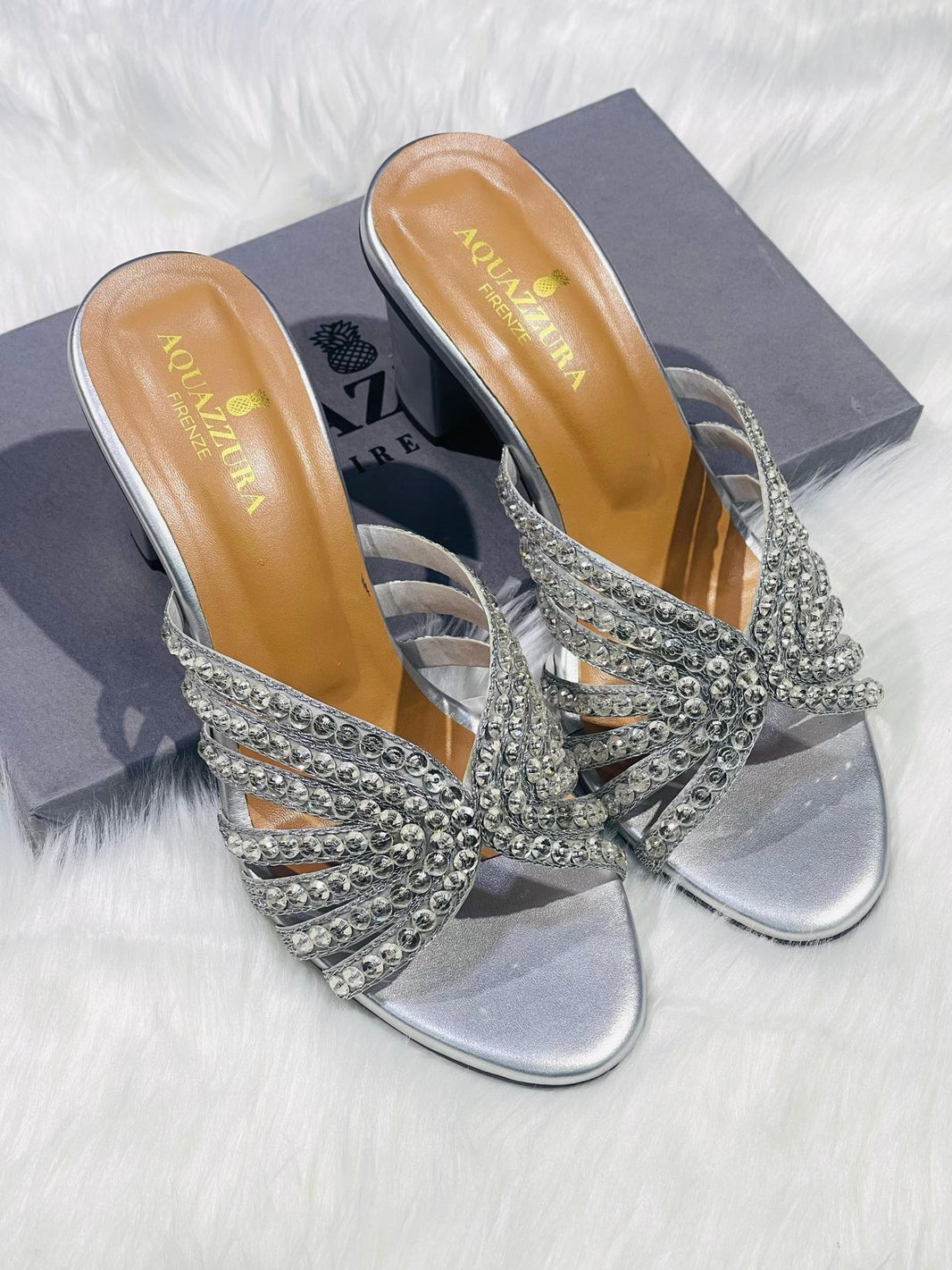 Aquazzura Embroidered Block Heels