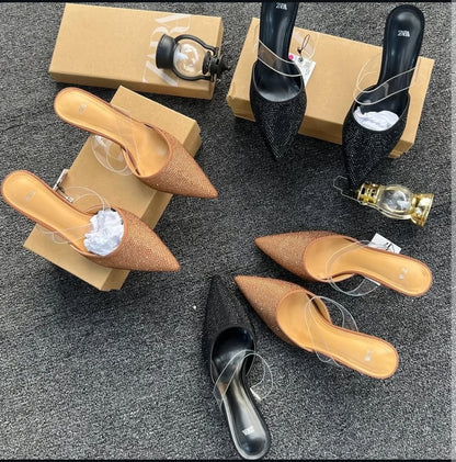 Zara Casual Slides Stone