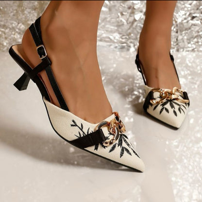 Zara Petal Decor Heels