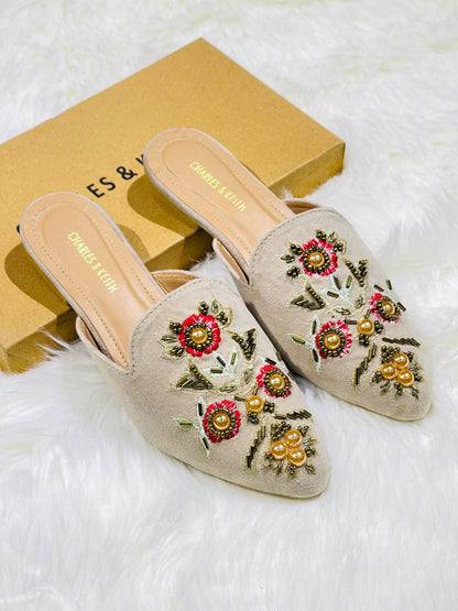 Charles And Keith Embroidered Pumps
