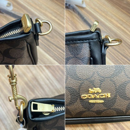 Coach Coated Leather Accents Hobo Bags