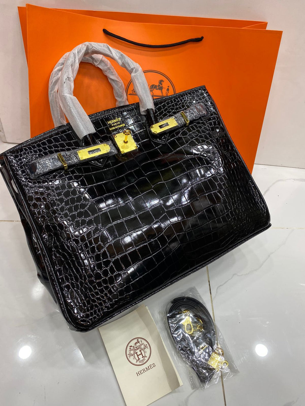 Hermes Crocodile Berkin Tote