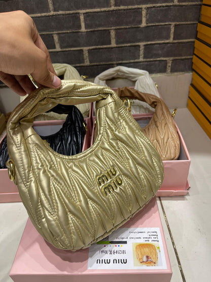 Miu Miu The Wander Matelasse Nappa Hobo Bags
