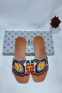 Tory Burch Multicolor Slipper Beads