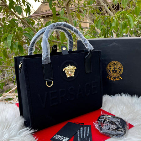 Versace Avis Belted Handle Bag