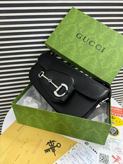 Gucci Horsebit 1955 Monogrammed Small Shoulder Bag