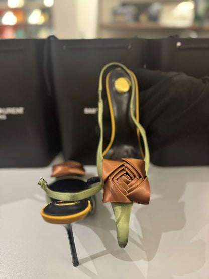 Ysl Amalia Slingback Pumps