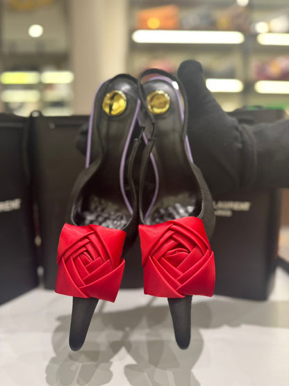 Ysl Amalia Slingback Pumps