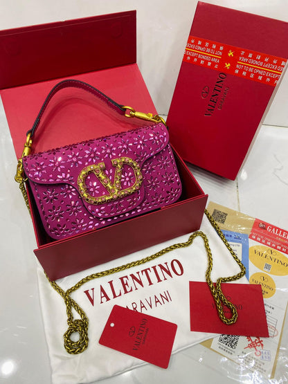 V Top Handle Clutch Bag