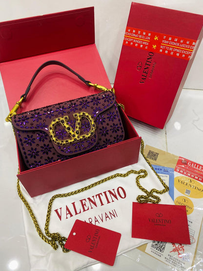 V Top Handle Clutch Bag