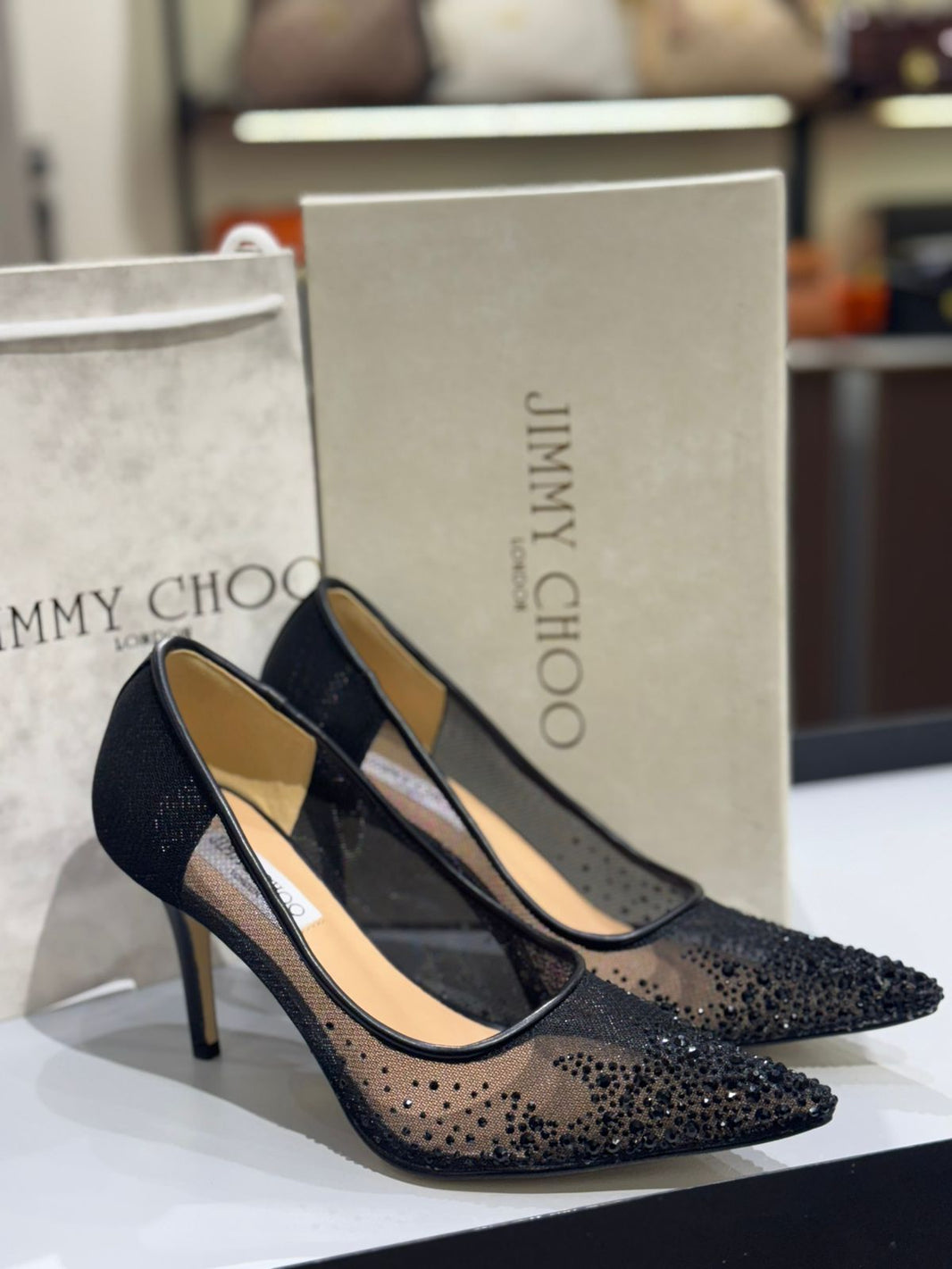 Jimmy Choo Aurelie 85 Pearl-Embellished Heel Pumps