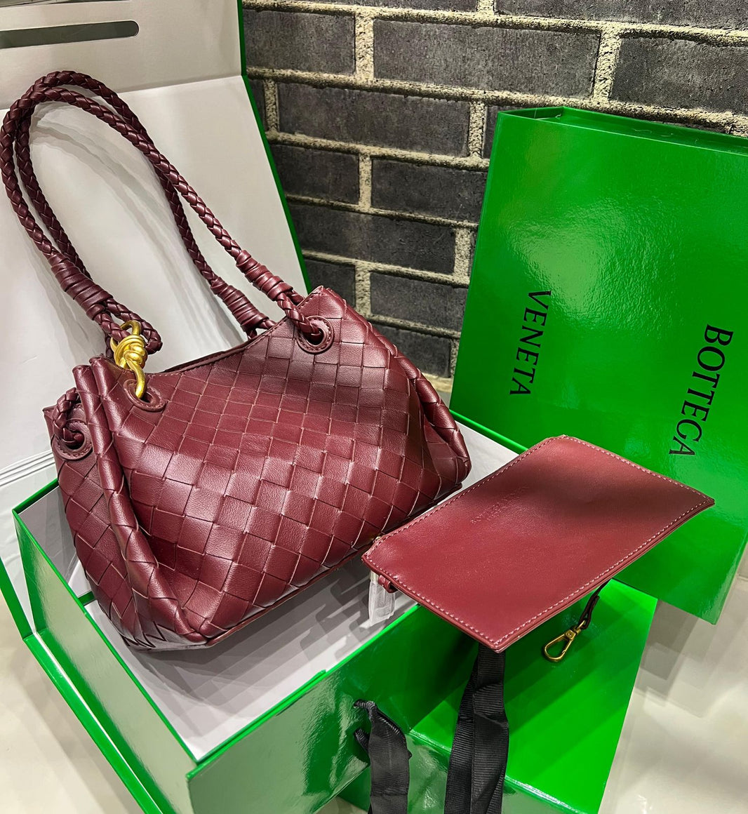 Bottega Venetta Supple Intrecciato Shoulder Bag