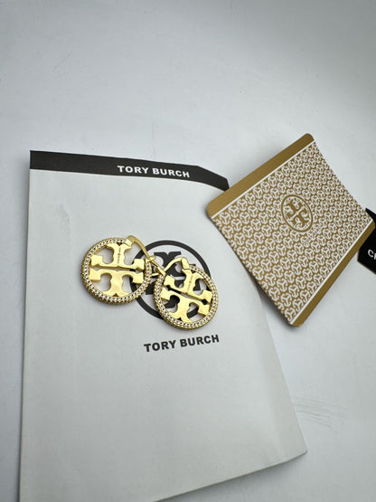 Tory Burch Miller Pavé Hoop Earrings