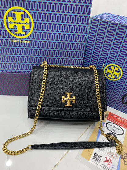 Tory Burch Caviar Leather Chain Bag
