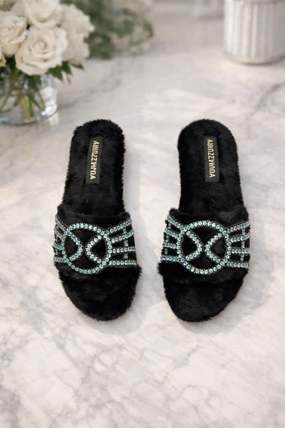 Aquazurra Fur Slides