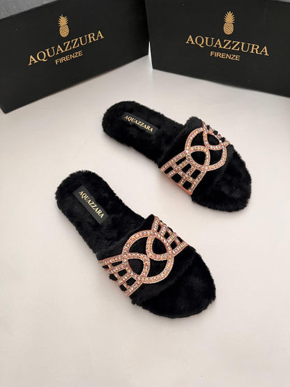 Aquazurra Fur Slides