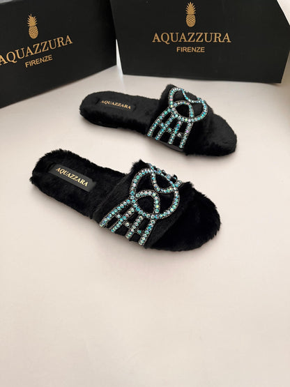 Aquazurra Fur Slides