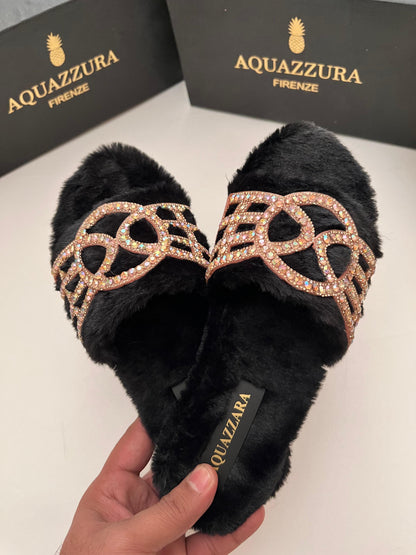 Aquazurra Fur Slides
