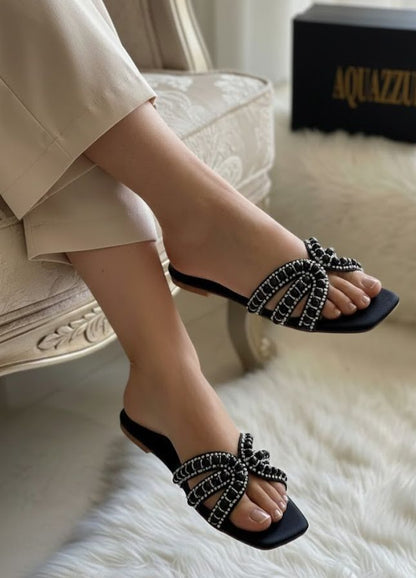 Aquazurra Stone Embellished Flats