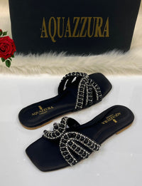 Aquazurra Stone Embellished Flats