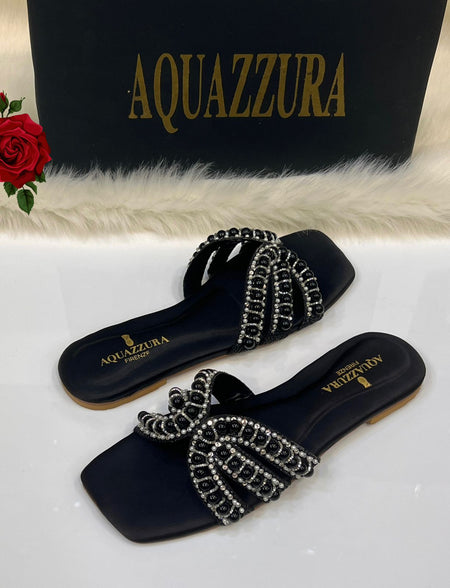 Aquazurra Stone Embellished Flats