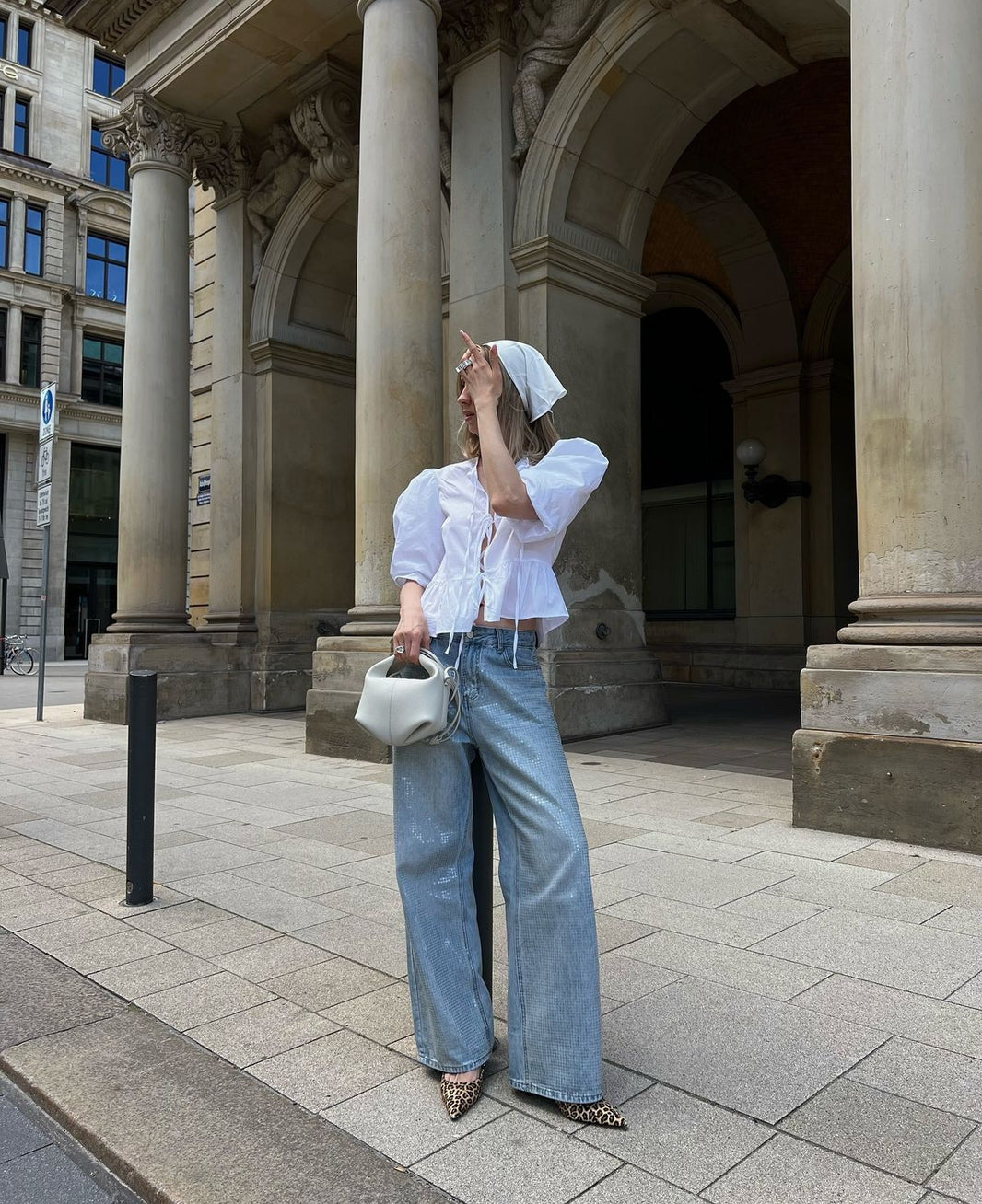 POLÉNE Béri Edition Textured Taupe Bag