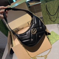 Gg Marmont Half-Moon Shoulder Bag